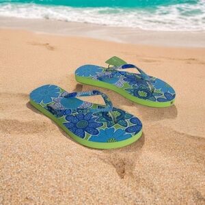 VERA BRADLEY WOMEN'S FLIP FLOPS MED. 7-8 NWT DOODLE DAISY